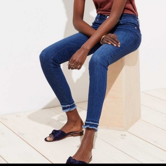 Loft Fashion Denim - 🌿Ann Taylor SOLD NWOT Double Raw Hem Jeans sz 30